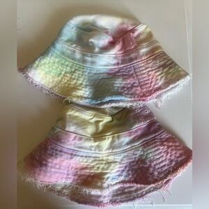 Zara Pastel tie dye  two bucket hats.  Size Mesium